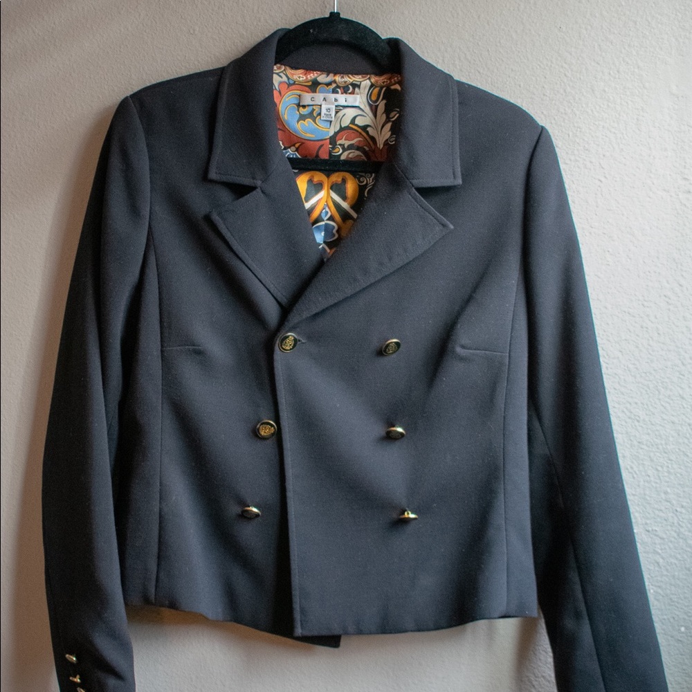 Cabi Black Jacket with decorative buttons